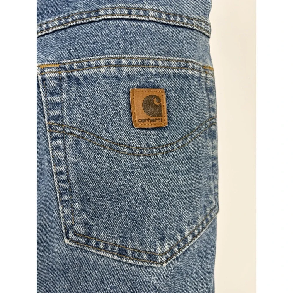Carhartt B17 DST Relaxed Fit Jeans 48x32 Light Wash Workwear Ranch Western Denim